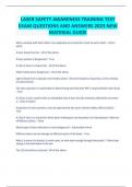 LASER SAFETY AWARENESS TRAINING TEST EXAM QUESTIONS AND ANSWERS 2023 NEW MATERIAL GUIDE