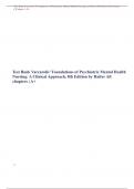 Test Bank Varcarolis’ Foundations of Psychiatric Mental Health Nursing: A Clinical Approach, 8th Edition by Halter All chapters | A+ latest 2023.