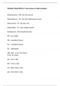 Medical Math-HOSA Conversions & abbreviations