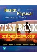 Test Bank For Health & Physical Assessment in Nursing 4th Edition All Chapters - 9780136873099