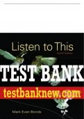 Test Bank For Listen to This 4th Edition All Chapters - 9780137537051