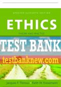 Test Bank For Ethics: Theory and Practice, Updated Edition 11th Edition All Chapters - 9780137537105