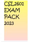 CSL2601 EXAM PACK 2023