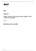 ocr A Level History A Y209-01 June2023 Mark Scheme.