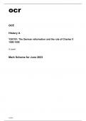 ocr A Level History A Y207-01 June2023 Mark Scheme.