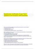   Quickbooks Certification Exam Part 1 questions and answers well illustrated.