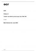 ocr A Level History A Y220-01 June2023 Mark Scheme.