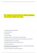   NY Learner's Permit Test (For Real) questions and answers latest top score.