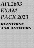 AFL2603 EXAM PACK 2023