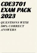 CDE3701 EXAM PACK 2023