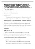 Memorandum Final Project Part II Milestone 1 Business Law EXPANSION OF BUSINESS INTO MEXICO Latest Verified Review 2023 Practice Questions and Answers for Exam Preparation, 100% Correct with Explanations, Highly Recommended, Download to Score A+