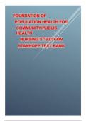 Test Bank for foundation of population health for community public health nursing 5th edition Stanhope.pdf