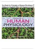 Test Bank for Principles of Human Physiology 6th Edition by Stanfield 2016 | All Chapters Covered