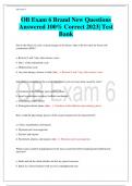 OB Exam 6 Brand New Questions Answered 100% Correct 2023| Test Bank