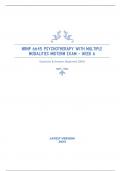 [WALDEN UNIVERSITY]NRNP 6645 PSYCHOTHERAPY WITH MULTIPLE MODALITIES MIDTERM EXAM - WEEK 6 | Questions & Answers (Rated A+) | 2023 Approved 100%