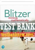 Test Bank For Thinking Mathematically 8th Edition All Chapters - 9780137551316