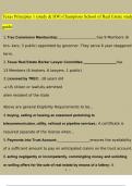 Texas Principles 1 (study & HW) Champions School of Real Estate study guide Questions and Answers Latest (2023 / 2024) (Verified Answers)