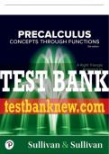 Test Bank For Precalculus: Concepts Through Functions, A Right Triangle Approach to Trigonometry 5th Edition All Chapters - 9780137979462