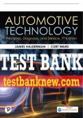 Test Bank For Automotive Technology: Principles, Diagnosis, and Service 7th Edition All Chapters - 9780137854905