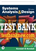 Test Bank For Systems Analysis and Design 11th Edition All Chapters - 9780137947850