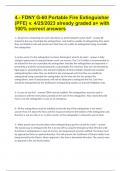 4.- FDNY G-60 Portable Fire Extinguisher (PFE) v. 4/25/2023 already graded a+ with 100% correct answers
