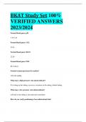 ALL BKAT Study Set 100% VERIFIED ANSWERS 2023/2024 GUARANTEED PASS BUNDLE 