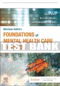 Test Bank For Morrison-Valfre’s Foundations of Mental Health Care in Canada, 1e, 1st - 2022 All Chapters - 9781771722339