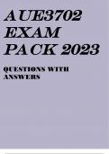 AUE3702 EXAM PACK 2023