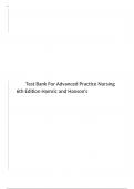 Test Bank For Advanced Practice Nursing 6th Edition Hamric and Hanson's