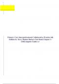 Primary Care Interprofessional Collaborative Practice 6th Edition by Terry Mahan Buttaro Test Bank Chapter 1-228|Complete Guide A+