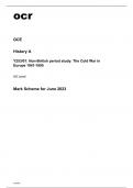 ocr AS Level History A Y253/01 Question Paper and Mark Scheme June2023.