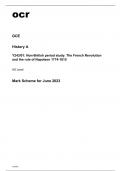 ocr AS Level History A Y243/01 Question Paper and Mark Scheme June2023.