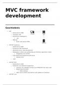 Samenvatting MVC  framework development