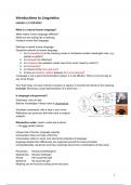 Lecture notes Linguistics  Ch 1-7