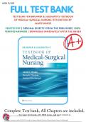 Test Bank for Brunner & Suddarth's Textbook of Medical-Surgical Nursing, 15th Edition (Hinkle, 2022) 9781975161033 Chapter 1-68 Complete Questions and Answers A+