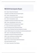 NCCCO Acronyms Exam Questions and Answers