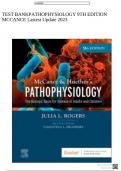 TEST BANK For  PATHOPHYSIOLOGY 9TH EDITION MCCANCE Lastest Update 2023