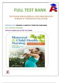 TEST BANK FOR MATERNAL AND CHILD HEALTH NURSING 8TH EDITION BY PILLITTERI