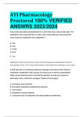 ATI Pharmacology Proctored 100% VERIFIED  ANSWRS 2023/2024