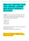 NRNP 6531 MIDTERM EXAM 100% VERIFIED ANSWER  NEW UPDATE VERSION 3  2023/2024