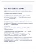 Low Pressure Boiler COF NY Exam Questions and Answers