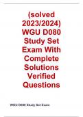 WGU D080 Managing in a Global Business Environment Exam Complete Solution Package 2023/2024 