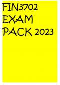 FIN3702 EXAM PACK 2023