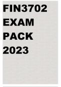 FIN3702 EXAM PACK 2023