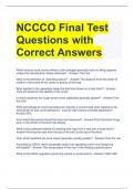 NCCCO Final Test Questions with Correct Answers 