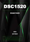 DSC1520 Updated Exam Pack (2024) Oct/Nov [A+ Guaranteed]