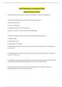 NHA Phlebotomy Certification EXAM Questions And Answers