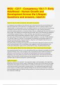 WGU - C217 - Competency 154.1.7: Early Adulthood - Human Growth and Development Across the Lifespan. Questions and answers, rated A+ 2024