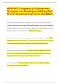 WGU-365: Competency 5-Assessment Strategies and Reading and Writing-Self Check, Questions & Answers, Graded A+ 2024