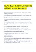 ECG 2023 Exam Questions with Correct Answers 